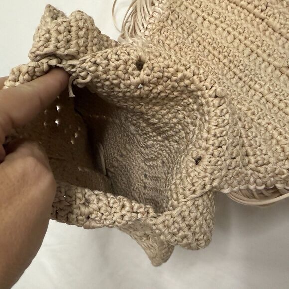 Bohemian Crochet Purse Hippy Boho Knit Fringe CottageCore Bag Festival Festival - Picture 11 of 13